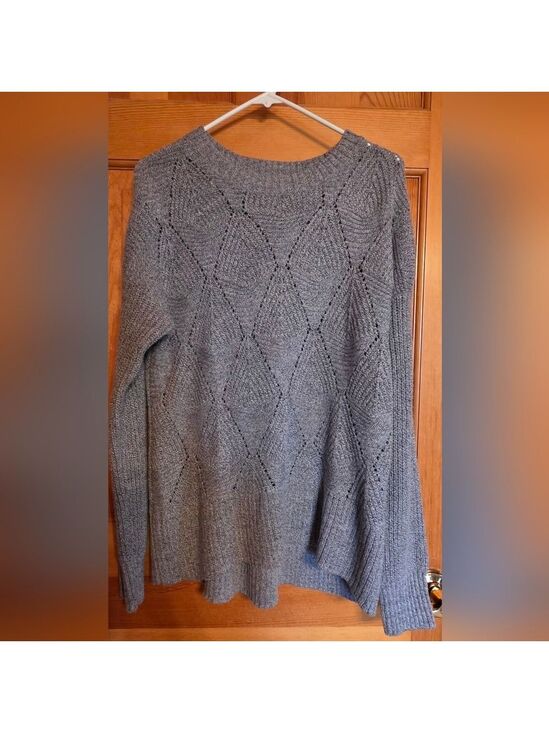 Sonoma Sweaters - Sonoma Women's Gray Crewneck Knit Sweater